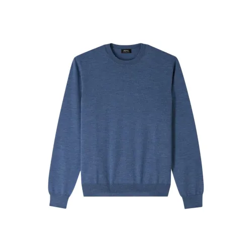 A.P.C FW24 Свитер Мужской Стальной Синий