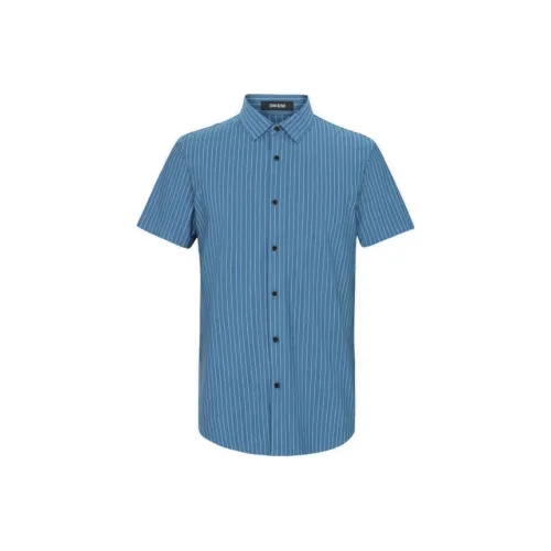 DIKENI Рубашка Мужская Синие Белые Полоски