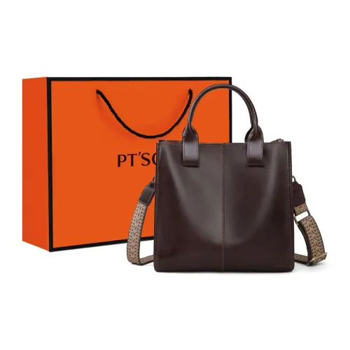 PT'SON Коровья кожа Сумка через плечо Сумка Сумка-ведро Стандартная Женская Винно-кофейный