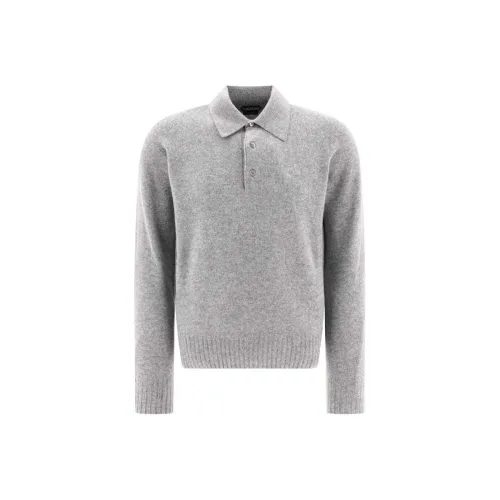 TOM FORD SS24 Кашемир Свитер Мужской Фотиния Серый