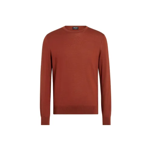 Ermenegildo Zegna Темно-красные Мужские Свитера