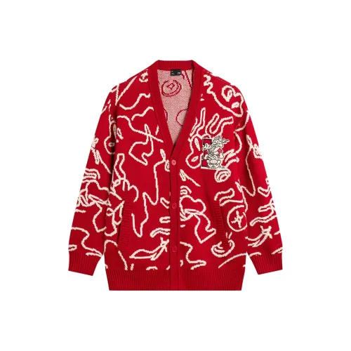 LINING CNY Wanshi Green Pine Series Трикотаж Унисекс Агатовый красный Full