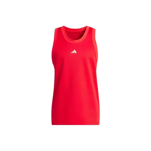 Adidas Red Men's Tank Tops