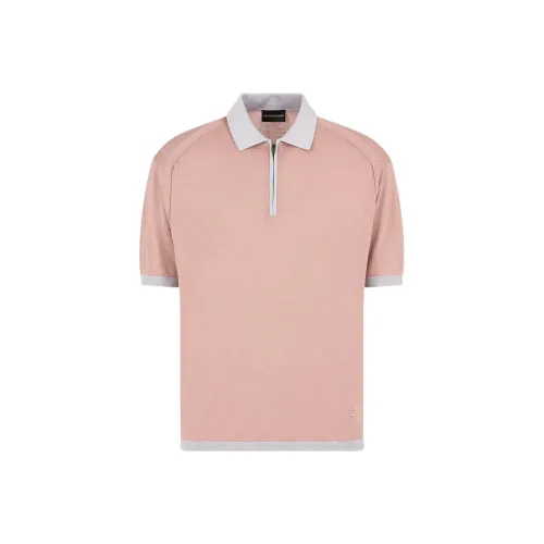 EMPORIO ARMANI SS24 Поло Мужское Розовое