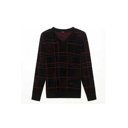 LIU·JO UOMO Красный Клетка Мужской Трикотаж