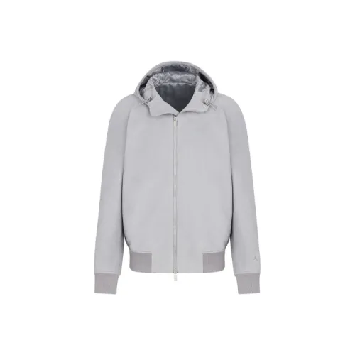 DIOR x Jordan FW24 Куртки и Пальто Унисекс Светлый Серый