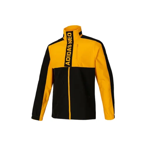 ADIDAS NEO Куртка Мужская Черная Золото Многоцветная