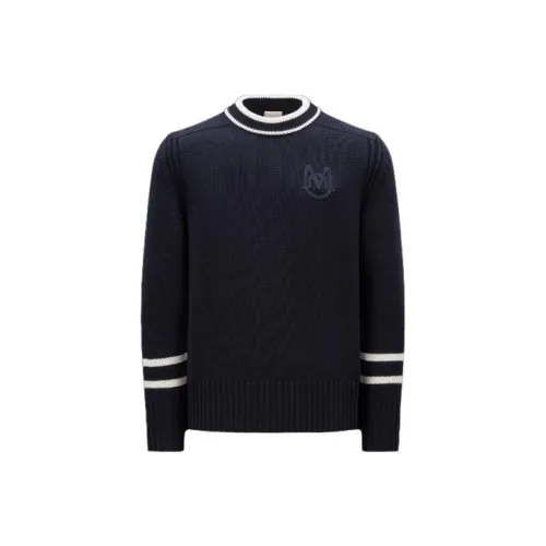 MONCLER Темно-синие мужские свитеры
