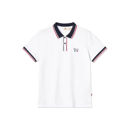 Levi's SS24 Paris Limited Capsule Series SS24 Поло Мужское Белое