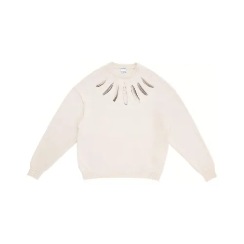 MARCELO BURLON Белый Мужской Трикотаж