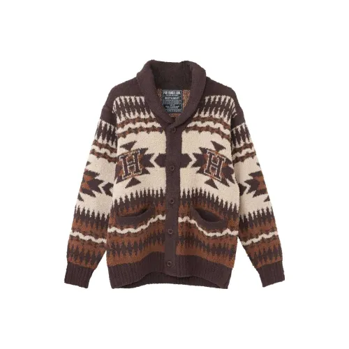 HYSTERIC GLAMOUR совместный бренд Коричневый Мужской Свитеры