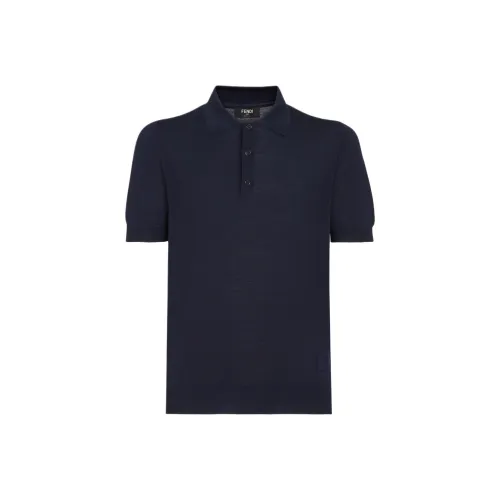 FENDI FW24 Поло Мужское Blue