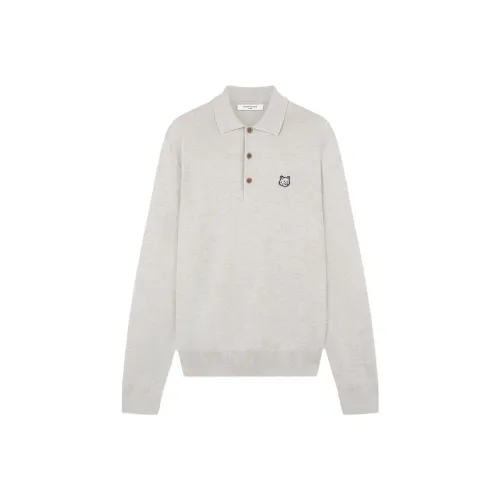 Maison Kitsune Светло-серые Мужские Свитера