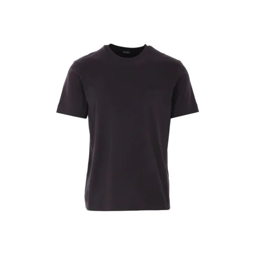 Ermenegildo Zegna Мужские T-рубашки Navy Blue