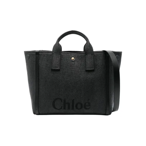 Chloe Хлопок Тоут Сумка Сумка для покупок Сумка через плечо Сумка Женская Черная