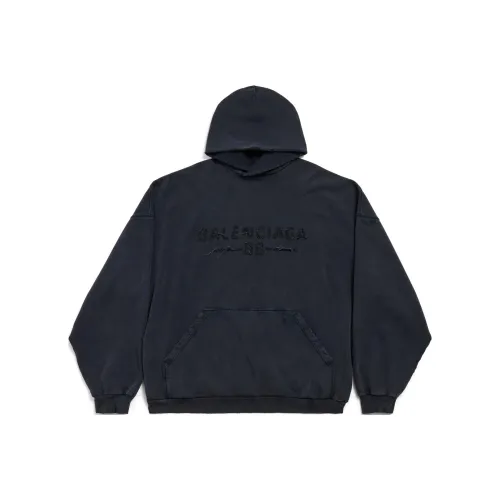 Balenciaga SS25 Свитшот Свободного кроя Мужской Черный