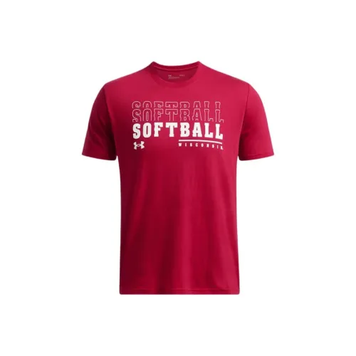 Under Armour Performance Cotton Collegiate T-Shirt Мужская Университетская OF Wisconsin Madison