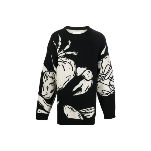 JIL SANDER Черные Мужские Свитера