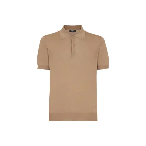 FENDI FW24 Поло Мужское Коричневое