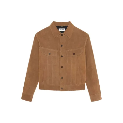 SAINT LAURENT Куртки и Пальто Мужской Цвет Орех