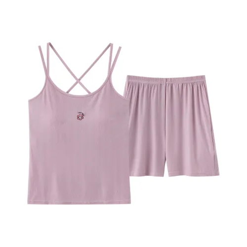 XIAFENYAN Пижамный комплект женский розовый фиолетовый