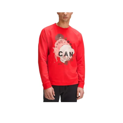 lululemon City SweatTeam Canada Collection Толстовка Мужская Настоящий Красный