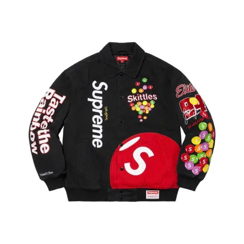 Supreme Осенний Week 14 X SKITTLES X Mitchell Ness Куртка Унисекс