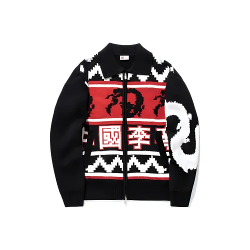 LINING Свитер Мужской Черный Самба Красный Экрю