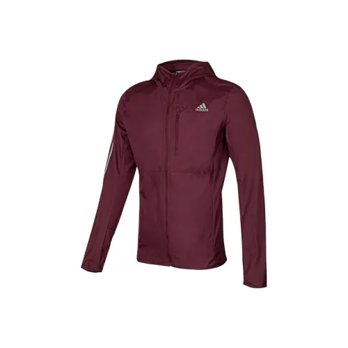 Adidas Мужские Куртки Бордового Цвета