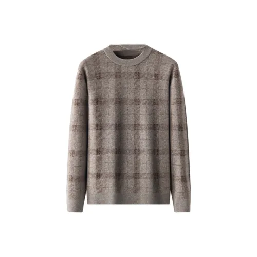 Red Bean Dad's Утолщенный Клетчатый Свитер Мужской