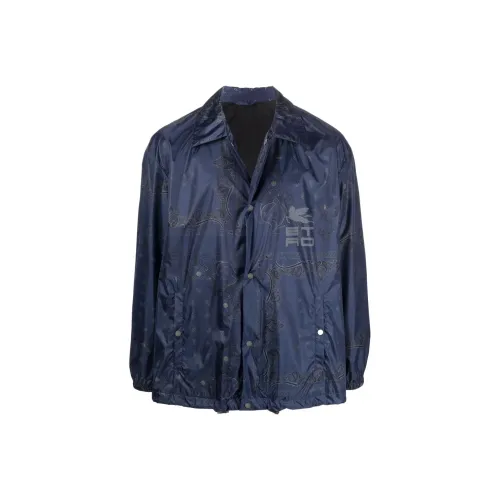 ETRO Мужские Синие Куртки