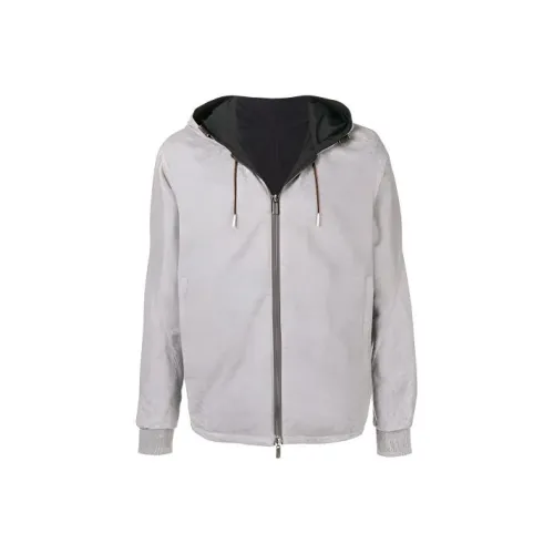 Ermenegildo Zegna Серые Мужские Куртки