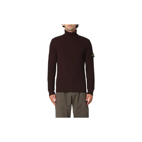 STONE ISLAND Коричневые Мужские Свитера