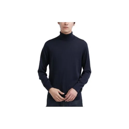 UNIQLO Темно-синие мужские свитеры