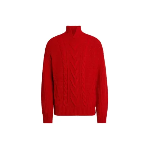 Ermenegildo Zegna Red Men's Sweaters Эргенжильдо Зегна Красный Мужские Свитера