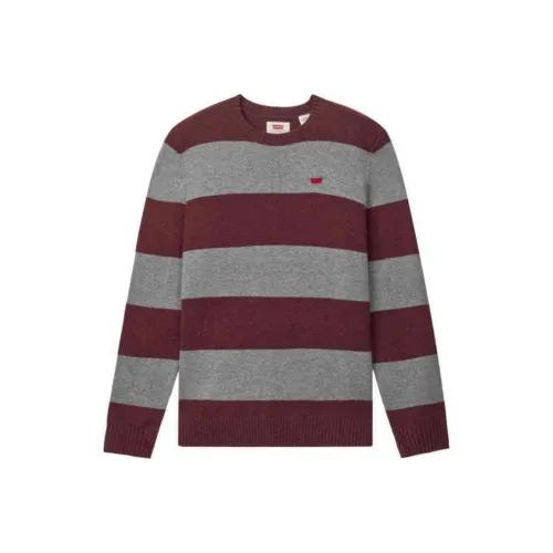Levi's Свитер Мужской Красно-Серый Полосы
