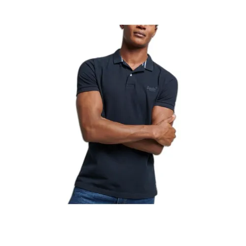 SUPERDRY Поло Мужское Черное