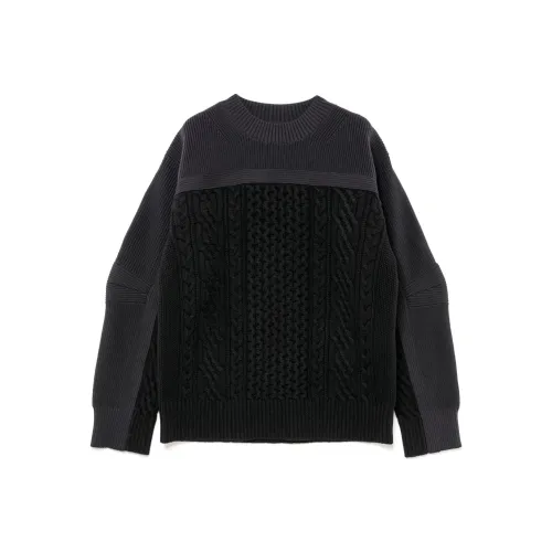 Сакаи совместный бренд Праздника Черные Мужские Свитера