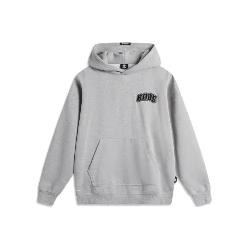 LINING Badfive Толстовка Мужская H110AB Фотиния Серый Лунная Поверхность Смешанный Серый