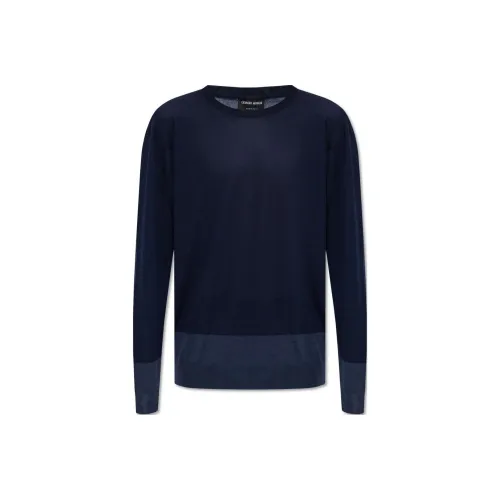 GIORGIO ARMANI Синие Мужские Свитера