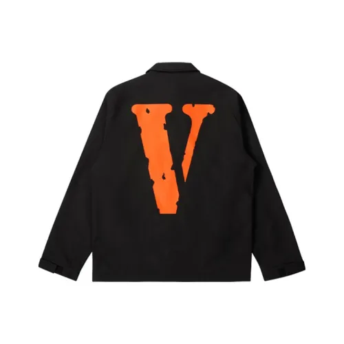 VLONE Big Logo Series Черный и оранжевый Унисекс Куртки