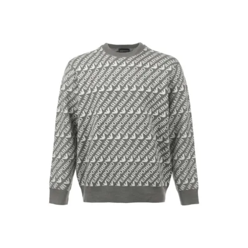 EMPORIO ARMANI Серые Мужские Свитера