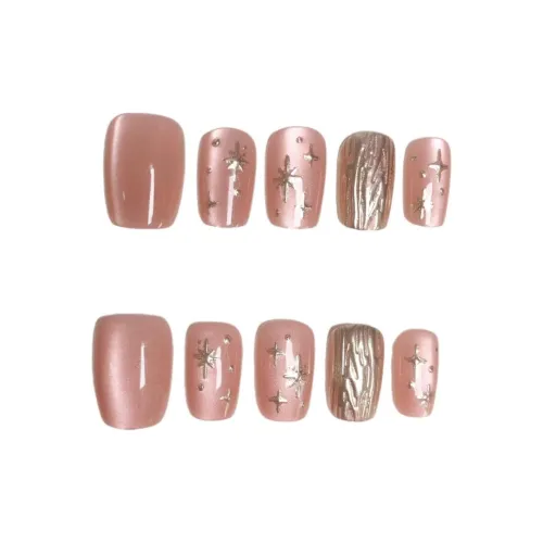 Gentle Welcome Звезда Magic Mirror False Nail Короткий Розовый Smudge Стиль Instagram