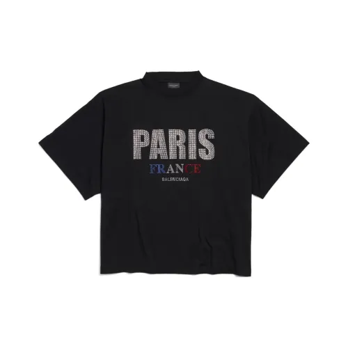 Balenciaga T-Shirt Loose Fit Unisex Black Баленсиага T-рубашка свободного кроя унисекс черная