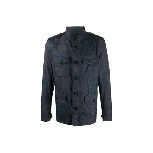 ETRO Мужские Синие Куртки