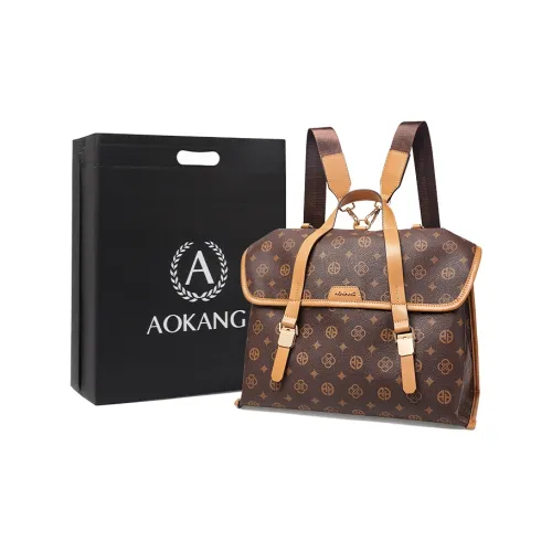 AOKANG PVC Рюкзак CLASS Дорожная сумка Женская Кофейная Экрю