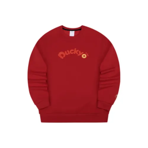 361° x Little Liu Duck Совместный модель Свитшот Унисекс Университетский красный