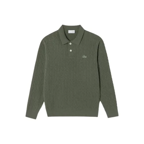 Lacoste Свитер Мужской Хаки Зеленый