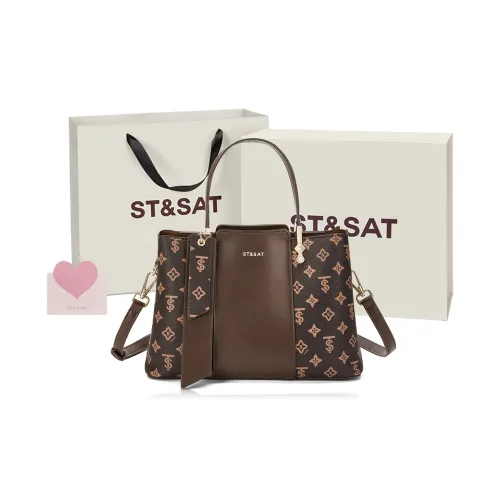 ST SAT PVC Mom Сумка Сумка через плечо Сумка Женская Кремовый Абрикос Темный Кофейный