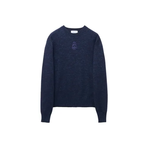 Alexander McQueen FW24 Свитер Мужской Морской Синий